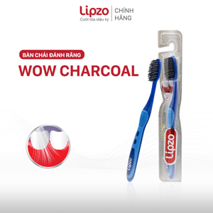 Bàn chải đánh răng than hoạt tính kháng khuẩn Lipzo Wow Charcoal