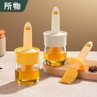 Bàn Chải Dầu Có Chai Chịu Nhiệt Độ Cao Tích Hợp Chai Dầu Thủy Tinh Gia Đình Bàn Chải Silicon Thịt Nướng Bàn Chải Đặc Biệt Nhà Bếp Bánh Pancake Dụng Cụ