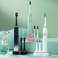 Bàn chải điện cao cấp JIALAIYA, bàn chải điện cho cả nhà tặng 5 đầu lông chải mềm mịn