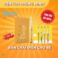 Bàn chải điện cho bé với hình thú ngộ nghĩnh kèm 4 đầu chải Dụng cụ lấy ráy tai có gắn camera nội soi đa năng hình ảnh