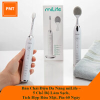 Bàn Chải Điện Đa Năng miLife – 5 Chế Độ Làm Sạch, Tích Hợp Rửa Mặt, Pin 60 Ngày