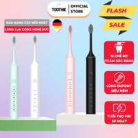 Bàn chải điện đa năng thông minh TOOTHIE, máy đánh răng Sonic X-5 chăm sóc nướu khung kim loại tặng kèm 4 đầu chải BCD01
