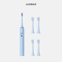 Bàn Chải Điện Halio Sonic SmartClean Electric Toothbrush Công Nghệ Sóng Âm Sạch Sâu - Xanh Sky blue - 1 Bàn Chải4 Đầu Chải