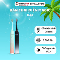 Bàn Chải Điện MAGIC B-20 Chính hãng | Chống nước IPX7 - 5 chế độ làm sạch - đầu bàn chải Dupont | Bảo hành 12 tháng