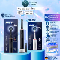 Bàn Chải Điện Oral-B Braun Pro Series 3 - Có 3 Chế Độ Làm Sạch, Công Nghệ Đầu Chải Tròn 3D-Action, Cảm Biến Áp Suất 360°