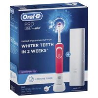 Bàn chải điện Oral B Pro 100 3D White Polish Power Toothbrush Pink
