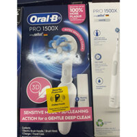 Bàn Chải Điện Oral-B Pro 1500 - Công Nghệ 3DAction, Tích Hợp Cảm Biến Lực, 2 Chế Độ Làm Sạch, Pin 2 Tuần Made In Germany