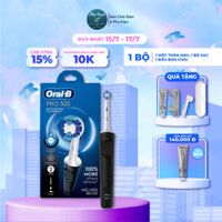 Bàn Chải Điện Oral-B Pro 500 - Công Nghệ Làm Sạch 2D Action, 2 Chế Độ Làm Sạch Sâu & Răng Nhạy Cảm [Made In Germany]