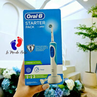 Bàn chải điện oral b pro Starter Pack Braun vệ sinh răng miệng tặng 2 đầu bàn chải điện phụ kiện sạc