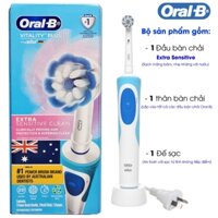 Bàn chải điện Oral B Vitality Plus Extra Sensitive Clean dịu nhẹ với nướu dành cho răng nhạy cảm