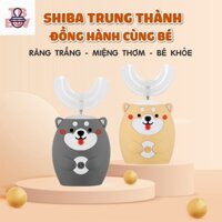 Bàn chải điện Shiba tự động cho bé , bàn chải điện đầu chữ U cho bé từ 2-9 tuổi - Giúp bé vệ tự giác sinh răng miệnh