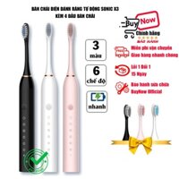 Bàn chải điện SONIC X3 Châu Âu, Tem bảo hành uy tín. Bàn chải đánh răng điện tự động