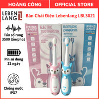 Bàn chải điện thông minh cho bé Lebenlang LBL3021, Tần sóng rung 3500 lần/ phút, Chống thấm nước IPX7, Bảo hành 24 tháng