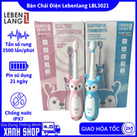 Bàn chải điện thông minh cho bé Lebenlang LBL3021, Tần sóng rung 3500 lần/ phút, Chống thấm nước IPX7, Bảo hành 24 tháng