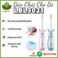 Bàn Chải Điện Thông Minh Cho Bé Lebenlang LBL3021-Thiết kế đáng yêu, 3 chế độ sử dụng, chống thấm nước IPX7