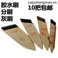 Bàn chải keo trên Bàn chải chéo Giày Factory Row Brush Keo Brush Tay cầm bằng gỗ công nghiệp Bàn chải làm sạch lông ngựa Bàn chải keo đặc biệt
