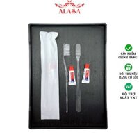 Bàn chải khách sạn, bàn chải đánh răng dùng cho nhà nghỉ, khách sạn, homestay Bc trong kem đỏ túi W đẹp, bịch 100c
