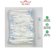 Bàn chải khách sạn dùng 1 lần, bàn chải đánh răng dùng cho nhà nghỉ, khách sạn giá rẻ, trắng sứ 28 kem trắng, bịch 100c