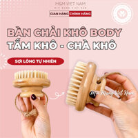 Bàn Chải Khô Body Và Mặt Giúp Tẩy Da Chết, Chà Tắm Khô, Massage Từ Lông Tự Nhiên Đã Tiệt Trùng Xử Lý