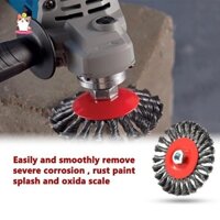Bàn chải kim loại 6 miếng cho máy mài góc, Máy khoan bàn chải kim loại 75 mm và 100 mm, Máy mài bàn chải kim loại