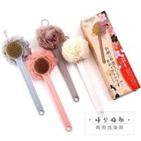 Bàn Chải Kỳ Lưng Kèm Bông Tắm | Cọ Lưng Kèm Bông Tắm