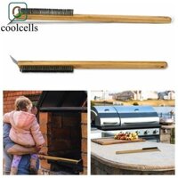 Bàn chải làm sạch lò nướng bánh Pizza COOLCELLS, có dụng cụ cạo Bàn chải Pizza có tay cầm dài có thể tái sử dụng, Tay cầm bằng gỗ làm sạch bánh Pizza Tay cầm dài Bàn chải nướng thịt nướng có thể điều chỉnh