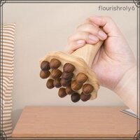 Bàn chải Massage bằng gỗ 16 hạt Guasha Bàn chải cạo chân