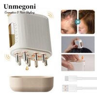 Bàn chải mát xa đầu UNMEGONI, Dụng cụ bôi da đầu Điện 2 trong 1 Dụng cụ bôi dầu da đầu, tiện lợi với liệu pháp ánh sáng đỏ Máy mát xa chăm sóc da đầu tiên tiến