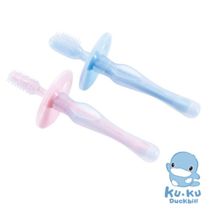Bàn chải răng em bé silicon Kuku KU1083, set 2 cái