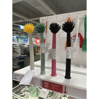 Bàn chải rửa chén IKEA Linne với cốc hút, bàn chải rửa chén tay cầm dài, bàn chải nồi, bàn chải làm sạch bếp, mua hàng nội địa