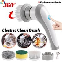 Bàn chải sạch bằng điện Xoay 360 độ Bàn chải chà cầm tay có thể thay thế Đầu bàn chải phòng tắm Dụng cụ làm sạch nhà bếp