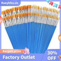 Bàn chải sơn nhỏ, 160 chiếc Bàn chải sơn tóc Nylon với Bộ cọ sơn Acrylic nhọn phẳng và tròn