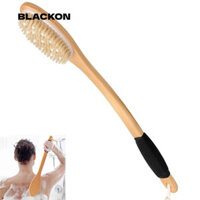 Bàn chải tắm BLACKON, Máy tẩy tế bào chết da Bàn chải chà lưng bằng gỗ, Massage ướt hoặc khô Sử dụng Bàn chải tắm toàn thân có tay cầm dài dành cho nam nữ