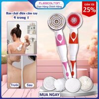 Bàn chải tắm điện cầm tay chống nước Lescolton thế hệ mới sạch da nhẹ nhàng, massage thư giãn