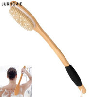 Bàn chải tắm JURHOMIE, Bàn chải chà lưng bằng gỗ Massage, Máy tẩy tế bào chết da Tay cầm dài Sử dụng ướt hoặc khô Bàn chải tắm toàn thân cho nam nữ
