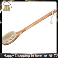 Bàn chải tắm khô cơ thể tốt nhất -Máy chà lưng tắm Boar tự nhiên có tay cầm dài cho Cellulite, tẩy tế bào chết, giải độc