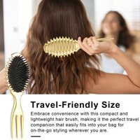 Bàn chải tóc dày Bàn chải tóc chống tĩnh điện 3 lỗ uốn cong xác định Bàn chải tóc với Massage da đầu để tạo kiểu tóc xoăn Công cụ làm tóc nữ để tháo gỡ và định hình