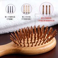 Bàn chải tóc tre bằng gỗ cao cấp Cải thiện tóc Bàn chải tóc bằng gỗ Ngăn ngừa tóc rời Lược tre Răng