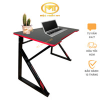 Bàn chân sắt chữ K gaming hầm hố, mặt bo trong 4 góc và vác mép. Bàn học tập, làm việc rộng rãi size |120x60|