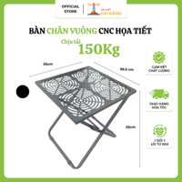 Bàn chân vuông CNC Họa Tiết Sang Trọng Phù Hợp Cho Quán Cà Phê, Trà Đá, Sân Vườn