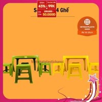 [bán chạy] 5 BÀN 20 GHẾ NHỰA QUÁN TRÀ TRANH ,QUÁN TRÀ ĐÁ ,QUÁN ỐC ,CHẮC CHẮN BỀN ĐẸP [nhựa việt nhật]