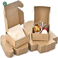 Bán chạy Bộ 50 Hộp carton Kraft Vuông Mạnh Mẽ Tái Sử Dụng Lắp Ráp Trang Sức Nến Xà Phòng Bao Bì Thùng Cho