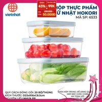 [bán chạy] combo 15 hộp 3 size hộp đựng thực phẩm chịu được nhiệt độ tốt sạch sẽ [nhựa việt nhật]