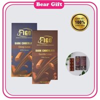 [Bán chạy] Combo 2 Hộp Dark Chocolate 85% Cacao và 70% Cacao FIGO, Socola đen đắng Giảm cân, ăn kiêng, Keto, DAS