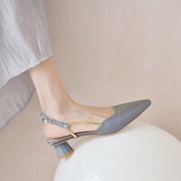 [Bán chạy] ♞,♘,♙Dép xỏ ngón mũi thấp kiểu Pháp dành cho nữ mũi nhọn All-