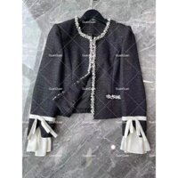 Bán Chạy Đính Hạt Áo Khoác Nữ Phong Cách Ngắn 2024 Xuân Thu Phong Cách Cao Cấp Cảm Giác Sang Trọng Người Nổi Tiếng Nhỏ Hàng Đầu Hợp Thời Trang