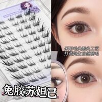 Bán chạy không cần keo Su Daji Fox phân đoạn dày đặc tự nhiên mô phỏng cáo lười Lông mi giả mắt to lông mi mắt to