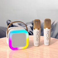 [BÁN CHẠY] Loa Bluetooth Micro Karaoke K12 Mini Karaoke Loa Bluetooth Loa Kèm 2 Micro Không Dây Dung Lượng Loa Lớn, Bass