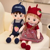 [Bán chạy nhất] Búp bê ép đám cưới, một cặp búp bê đôi, gối ôm, búp bê cưới màu đỏ, đồ trang trí trên giường cưới, quà mừng