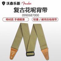 Bán chạy nhất Fender / Fanta Vintage Tweed F Nhãn Dây Đeo Đàn Guitar Bass Da Đầu Dây Đeo Cotton